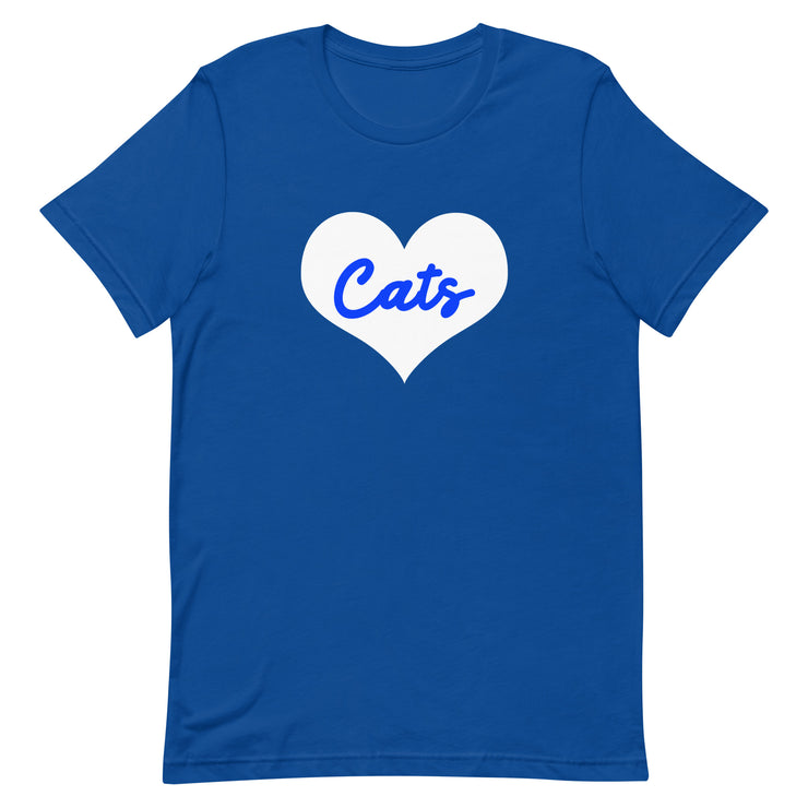 Cats Heart Tee - Blue